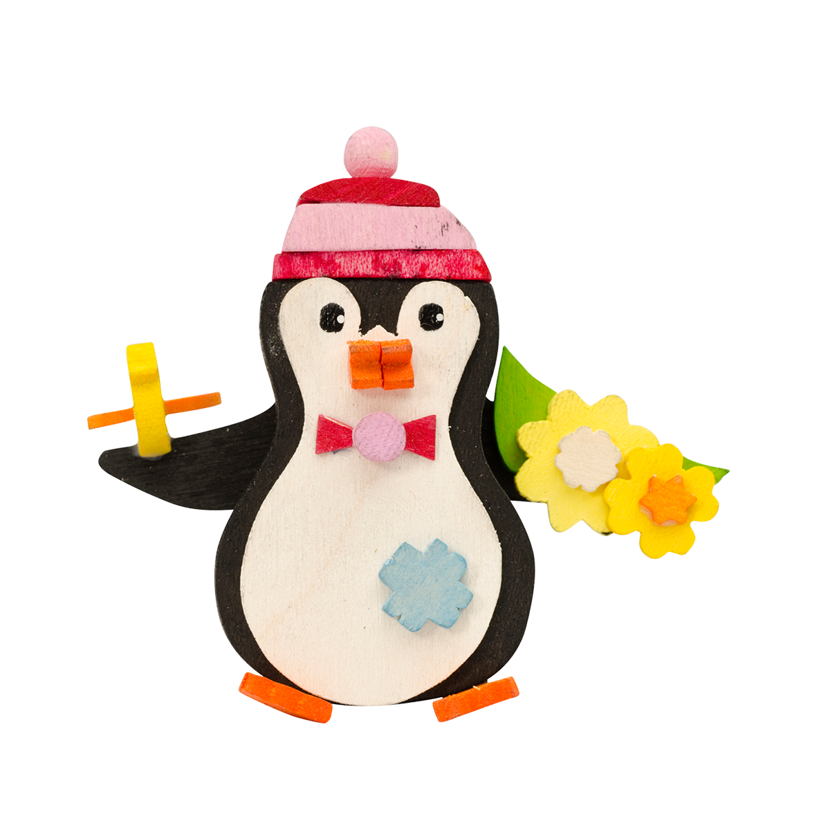 Penguin with flower and bird - Christmas tree decoration